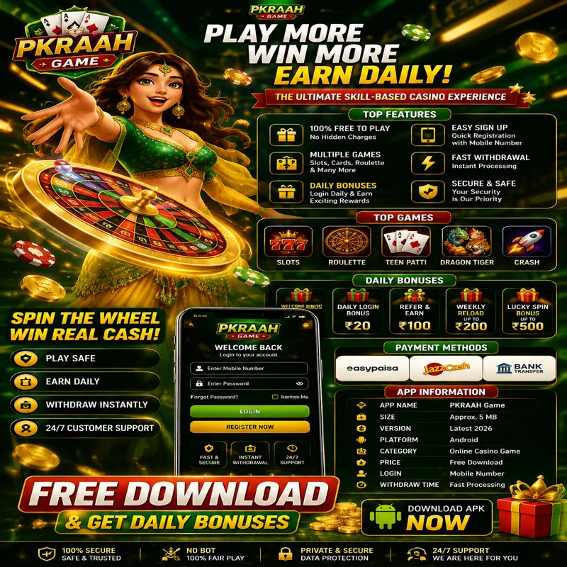PKRAAH Game 
Play more win more earn daily